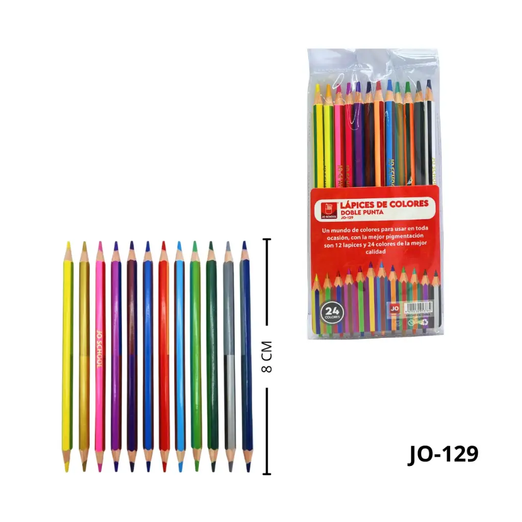 LAPICES COLORES X12 DOBLE PUNTA JO-129