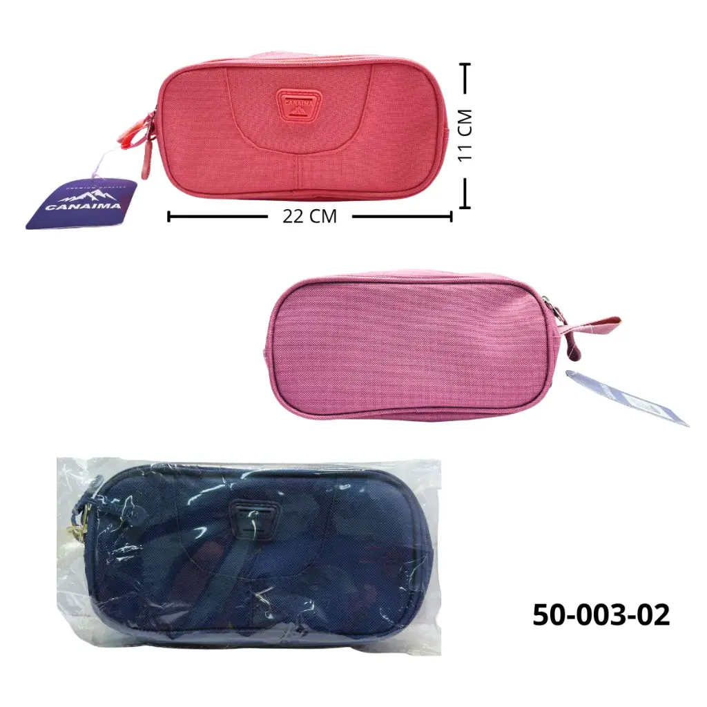 CARTUCHERA COLORES AZUL LILA ROSA NEGRO 50-003-02