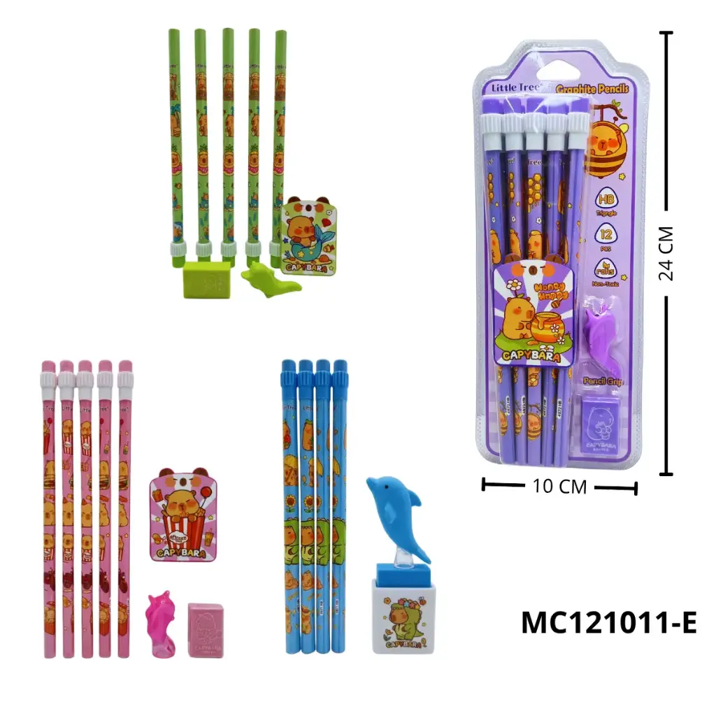 SET LAPIZ CON BORRADOR OSITOS MC121011-E