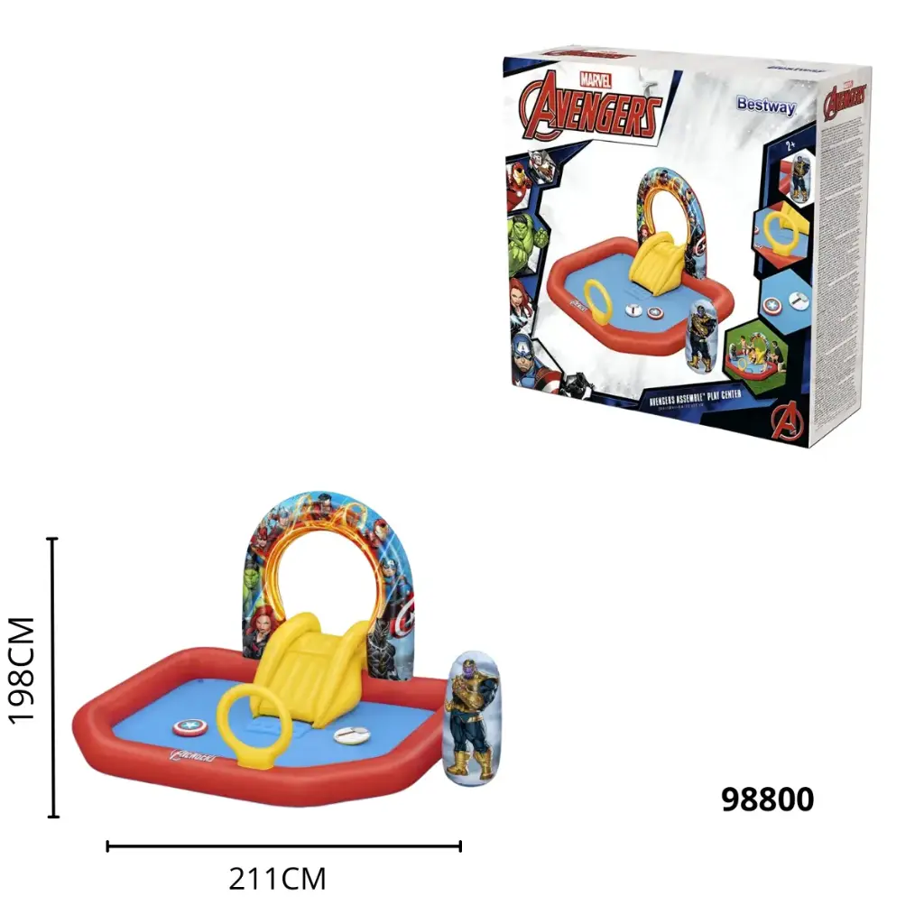 PARQUE ACUATICO AVENGERS BESTWAY 2.11m x 1.98m x 1.25m 98800