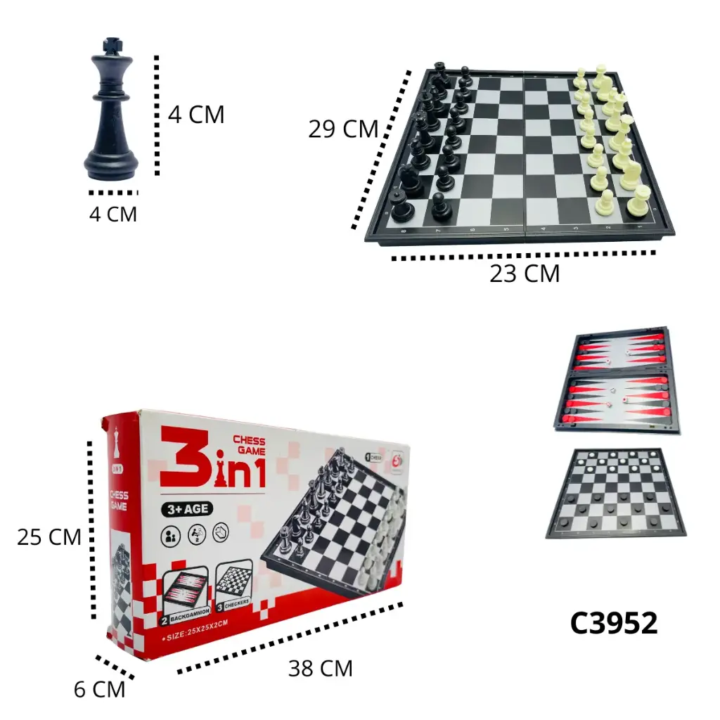 JUEGO DE MESA TRES EN UNO C3952