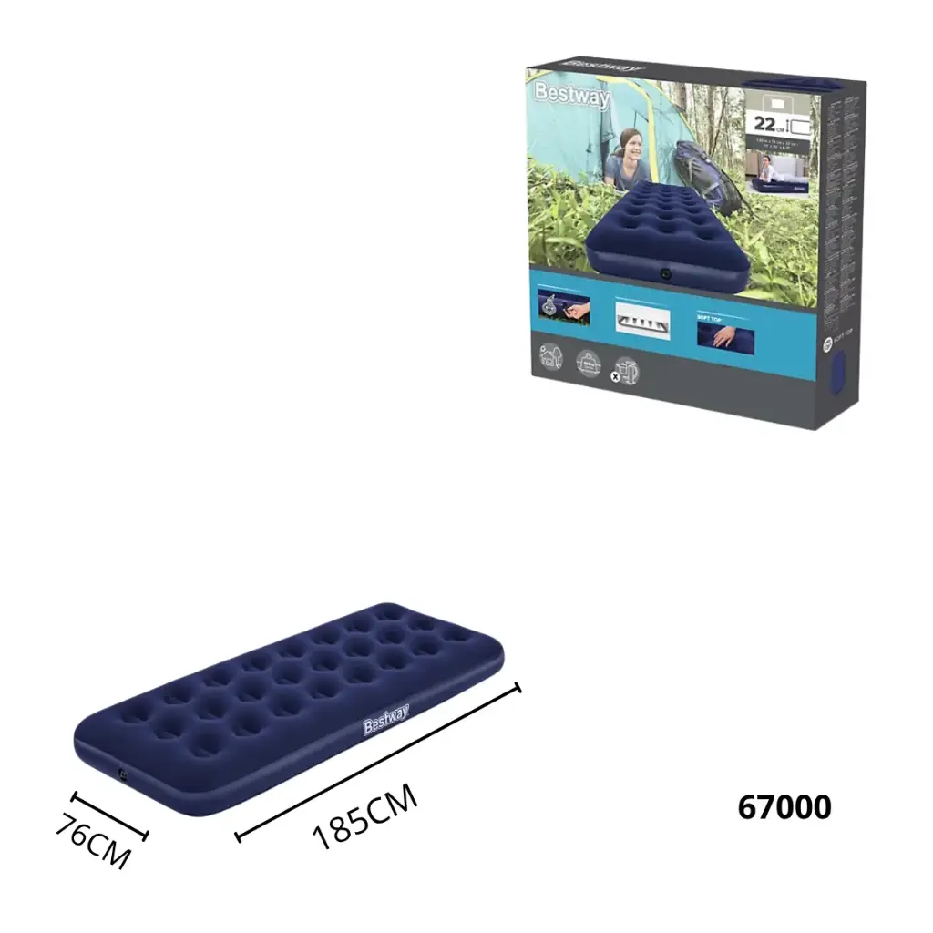 bestway 73 x 30 x 8.75/1.85m x 76cm x 22cm aeroluxe air mattress jr.twin 6 PCS 67000