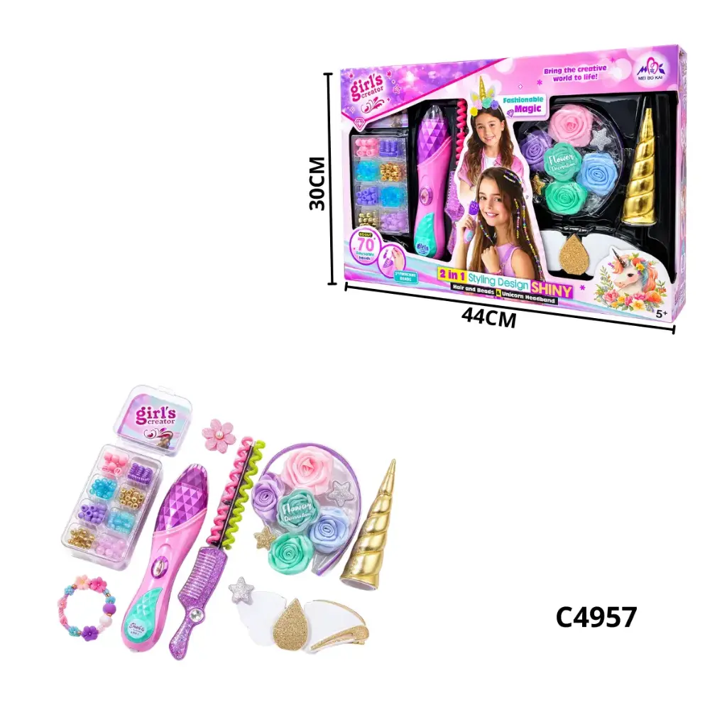 SET DE CHAQUIRAS PARA CABELLO//EMPAQUE DESARMADO C4957