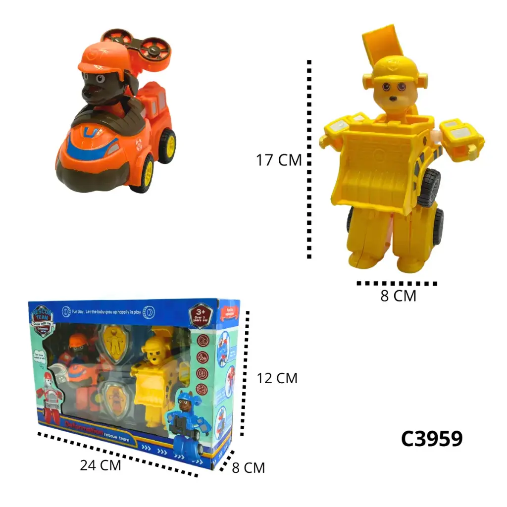 SET DE PERROS GUERREROS EN CAJA CUATRO MODELOS SURTIDOS C3959