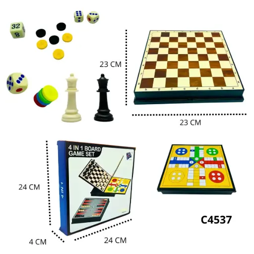 C4537 JUEGO DE MESA 4 EN 1 C4537