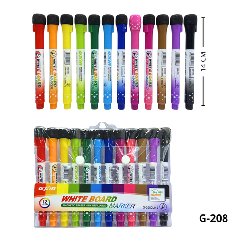 G-208 SET MARCADORES BORRABLES X12 G-208