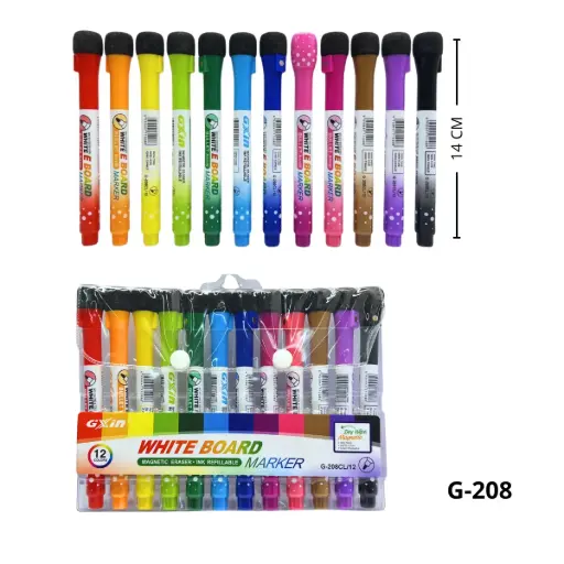 G-208 SET MARCADORES BORRABLES X12 G-208