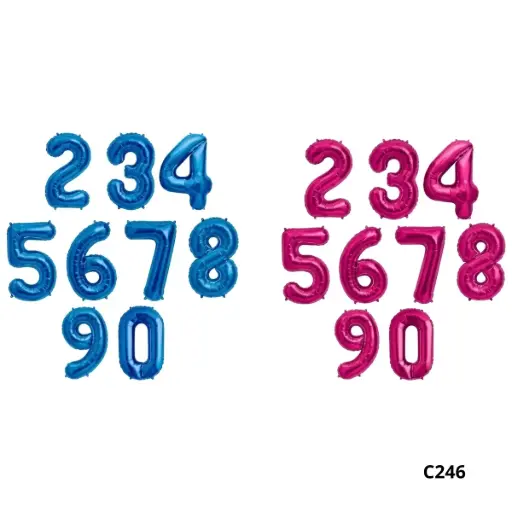 C246 GLOBO NUMEROS COLORES 30 C246