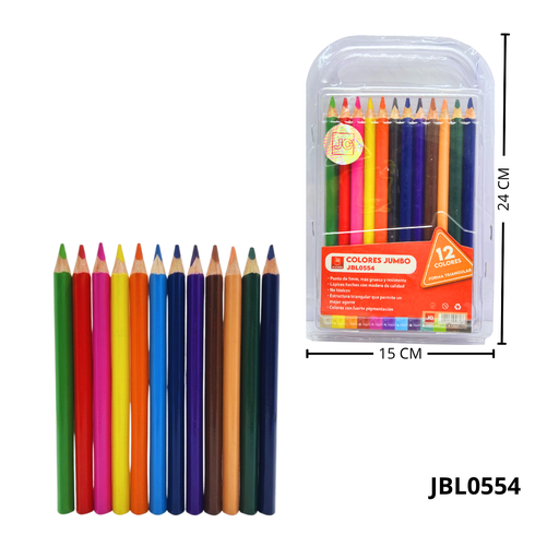 JBL0554 CAJA DE COLORES X 12 PCS JBL0554