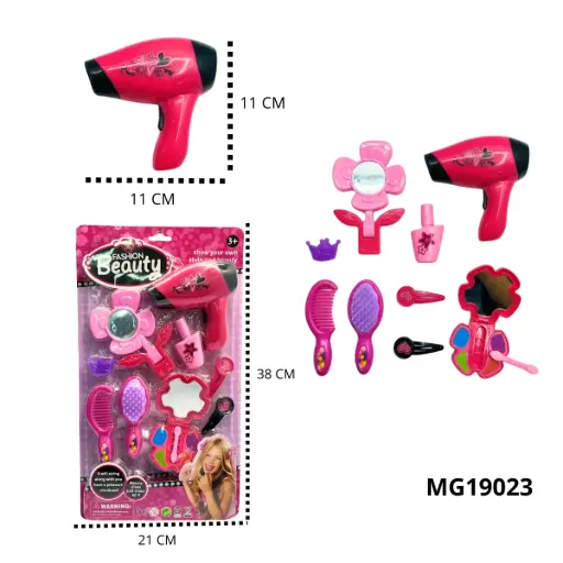 MG19023 SET DE BELLEZA PARA NIÑAS CON SECADOR EN BLISTER MG19023