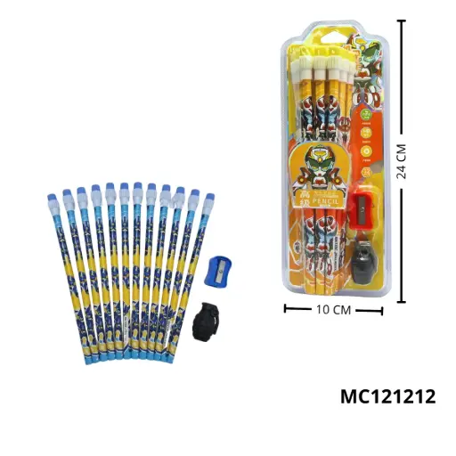 MC121212 SET LAPIZ CON BORRADOR Y TAJALAPIZ ROBOT MC121212