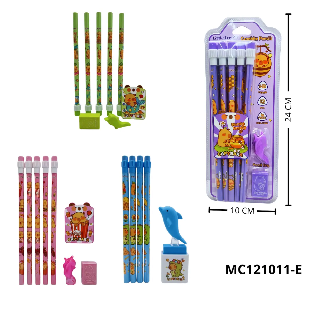 SET LAPIZ CON BORRADOR OSITOS MC121011-E