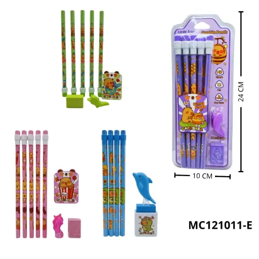 MC121011-E SET LAPIZ CON BORRADOR OSITOS MC121011-E