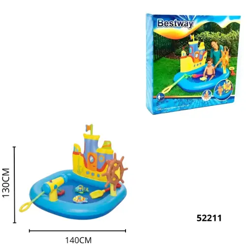 52211 BESTWAY 55 X 51 X 411.40M X 1.30M X 1.04M SHIPS AHOY PLAY CENTER 52211