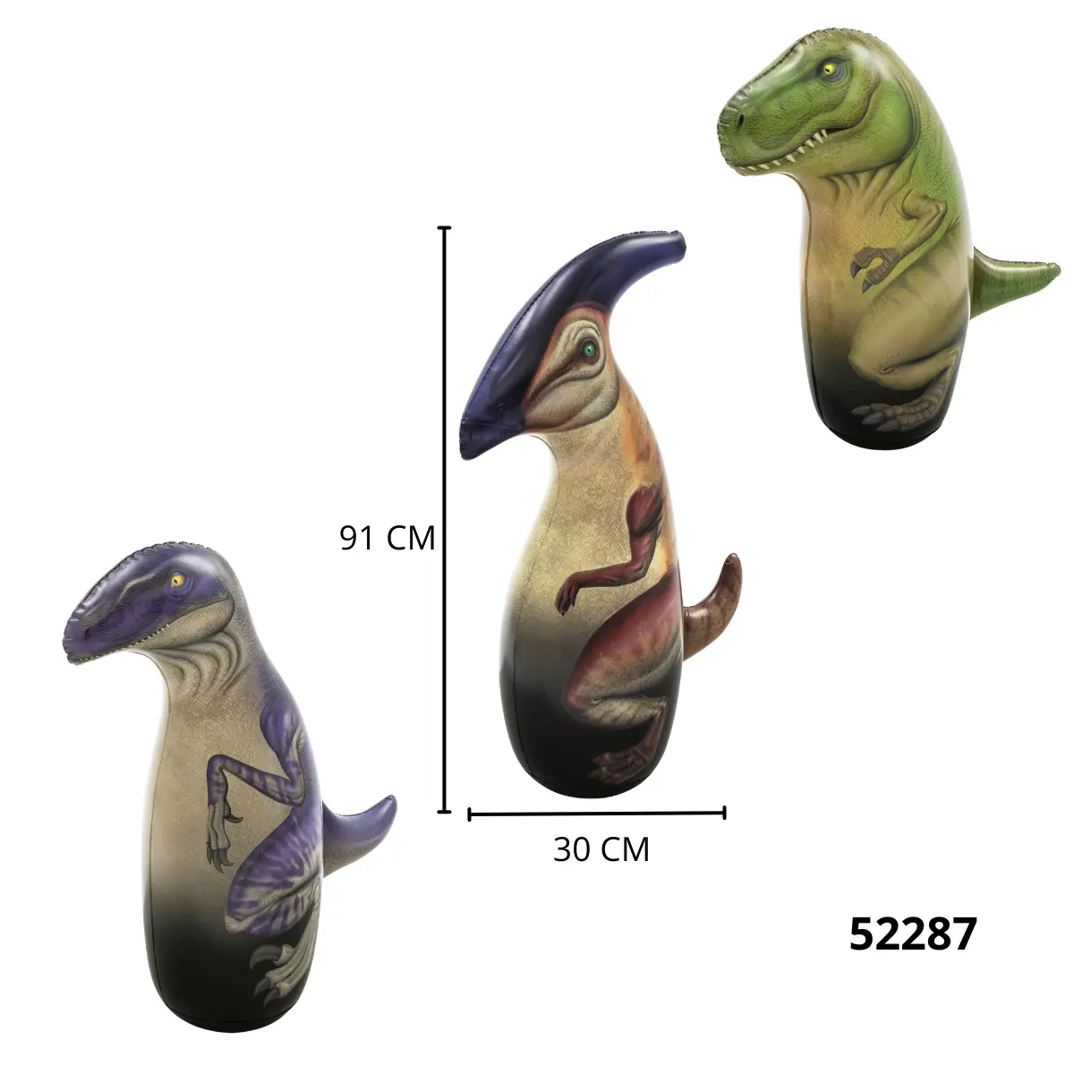 PORFIADO DINOSAURIO BESTWAY 24 PCS 52287