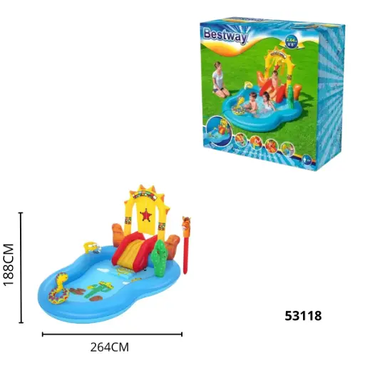 53118 BESTWAY 88 X 62 X 552.64M X 1.88M X 1.40M WILD WEST PLAY CENTER 53118