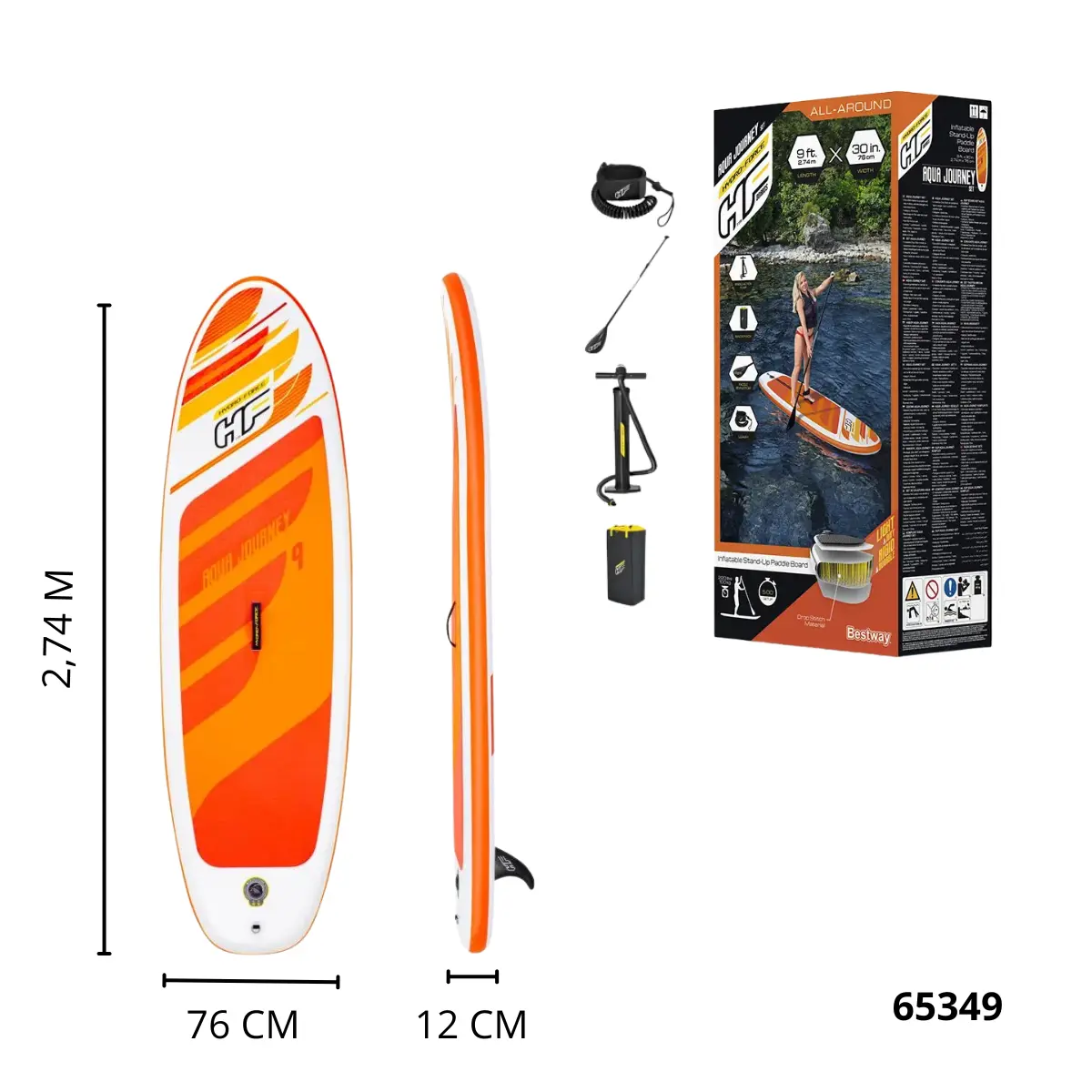 hydro-force 9 x 30 x 4.75/2.74m x 76cm x 12cm aqua journey set 65349