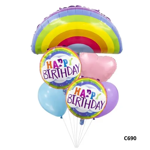 C690 GLOBO BOUQUET H.B ARCOIRIS C690