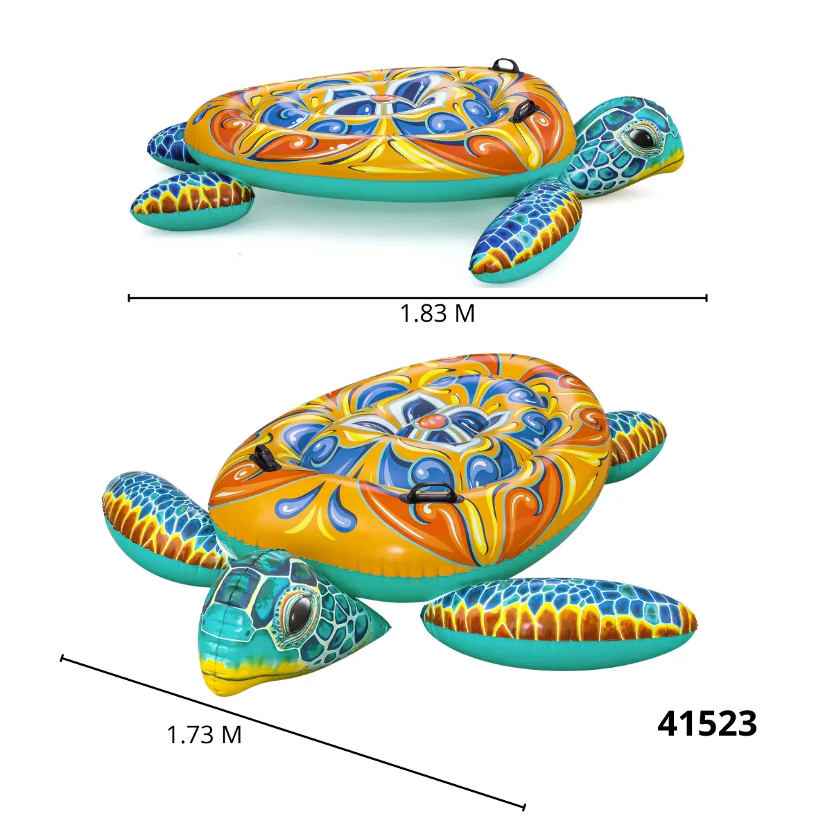 INFLABLE TORTUGA MULTICOLOR BESTWAY 1.83mx1.73m 41523
