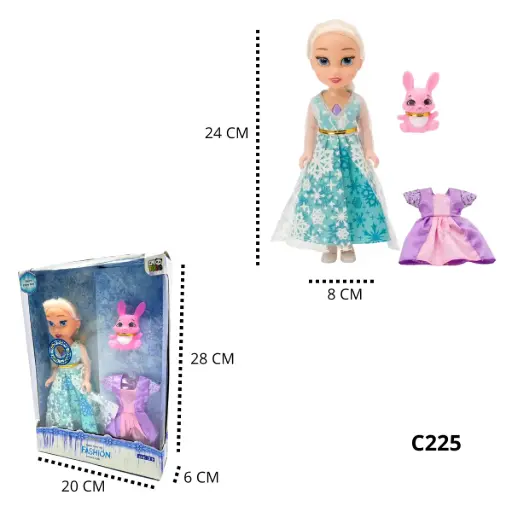 C225 MUNECA HIELO VESTIDOS C225