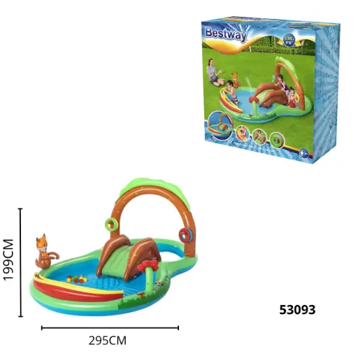 53093 BESTWAY 98 X 66 X 512.95M X 1.99M X 1.30M FRIENDLY WOODS PLAY CENTER 53093