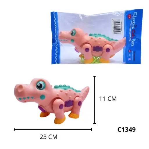 C1349 DINOSAURIO CON LUZ Y SONIDO QUE CAMINA DE BATERÍAS C1349
