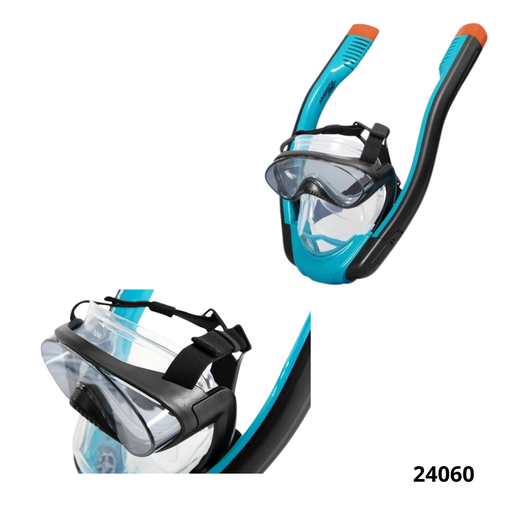 Máscara Buceo Snorkel con 2 Tubos Hydro Pro Talla S/M Bestway 24060