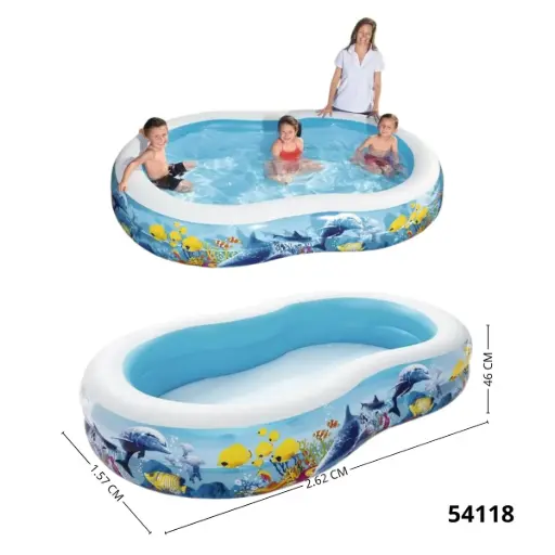 54118  PISCINA DE JUEGOS BESTWAY 87 X 62 X 182.62M X 1.57M X 46CM PLAY POOL