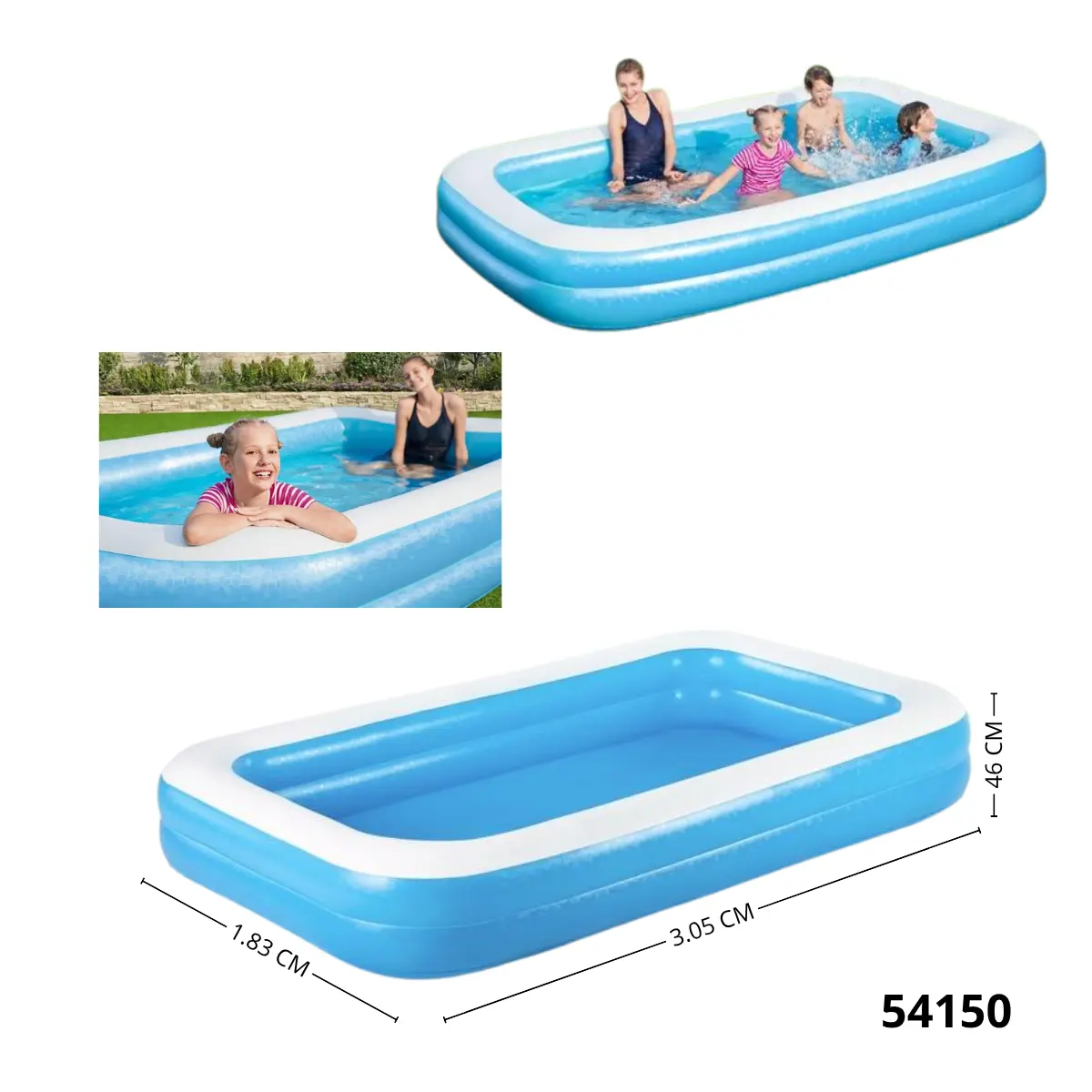 Piscina familiar rectangular 54150