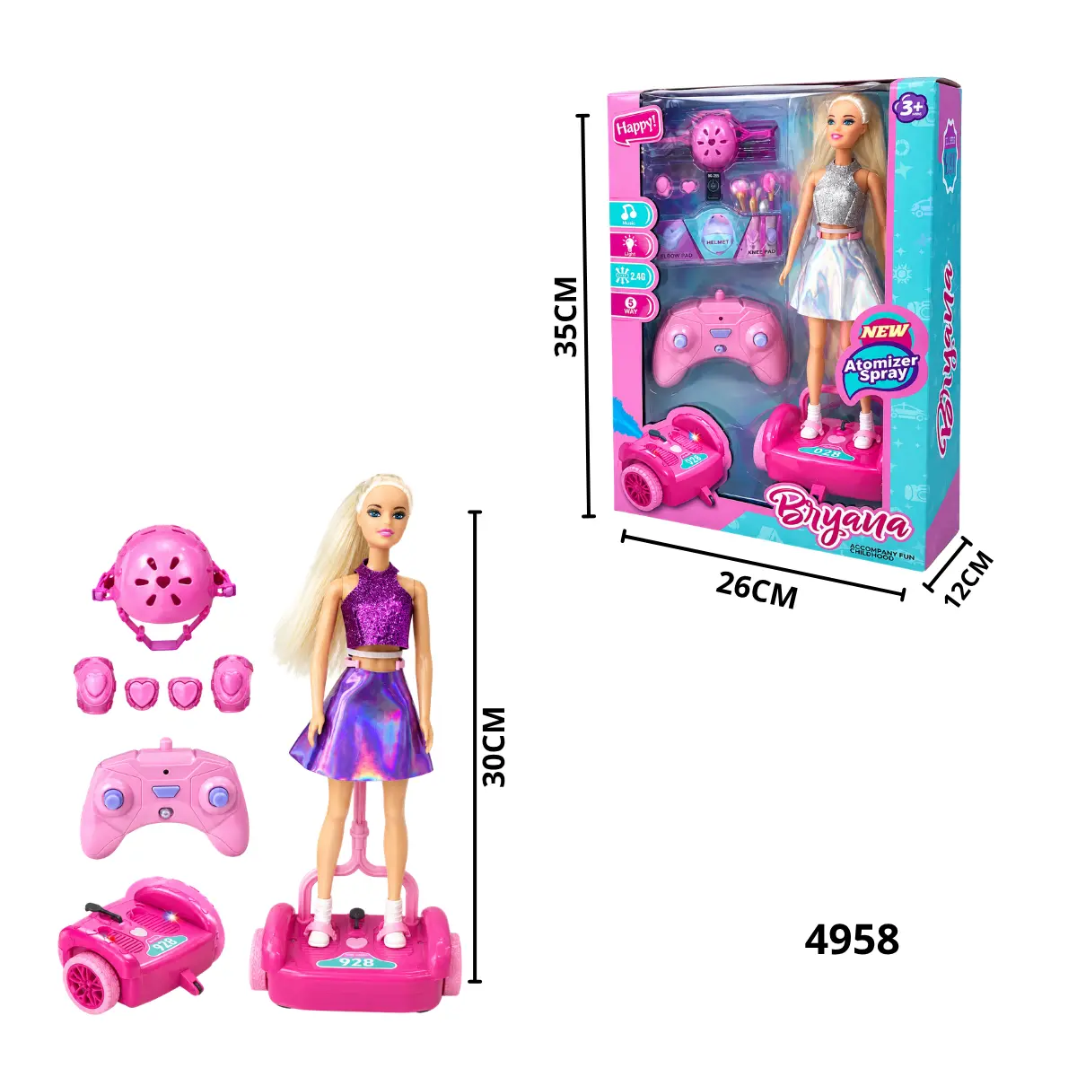 MUÑECA PATINADORA CONTROL REMOTO C4958