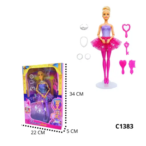 C1383 MUÑECA BAILARINA CON ACCESOROS LUZ C1383