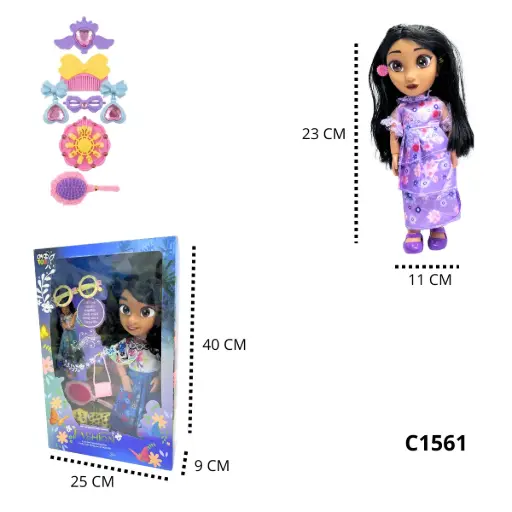 MUNECA ENCANTO ACCESORIOS C1561