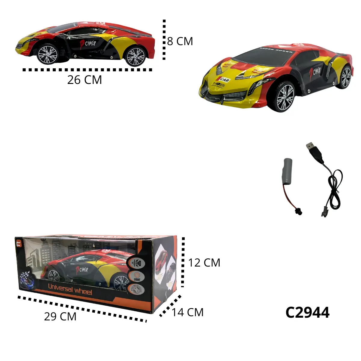 CARRO CR RECARGABLE C2944