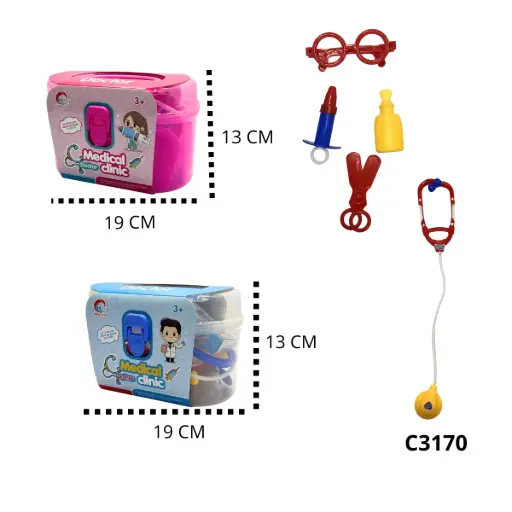 C3170 MALETIN DOCTOR AZUL Y ROSA C3170