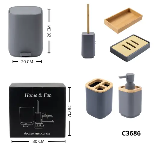 C3686 JUEGO ORGANIZADOR DE BAÑO C3686