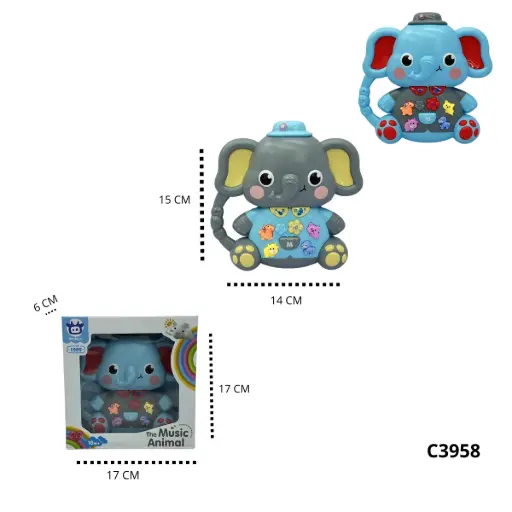 C3958 DIDÁCTICO INFANTIL ELEFANTE CON SONIDOS C3958