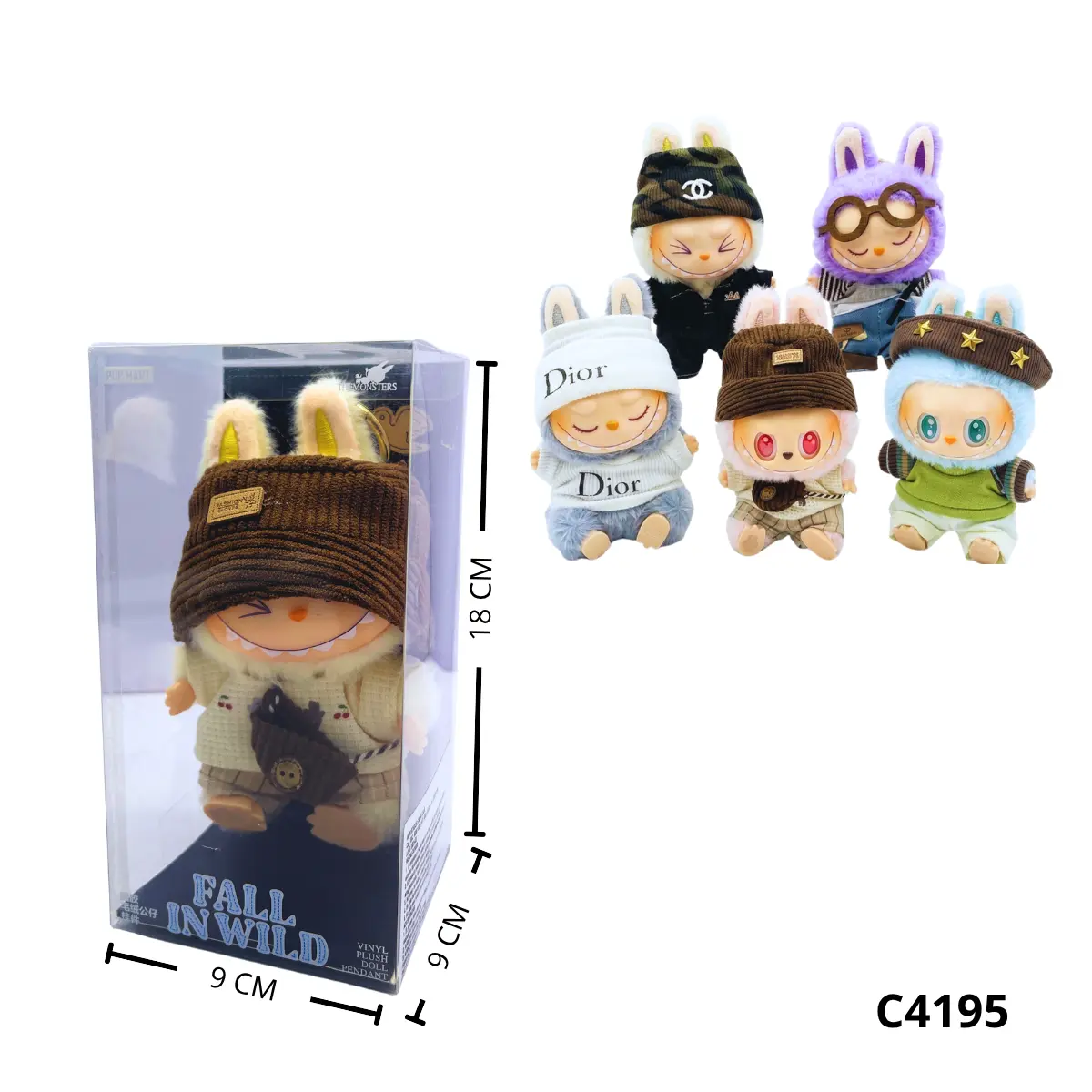 MUÑECO LABUBU CON ROPA C4195