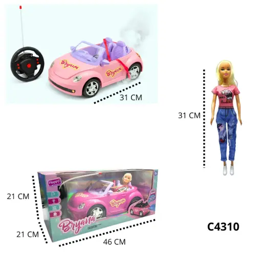 C4310 MUÑECA CON CARRO HUMO RECARGABLE C4310