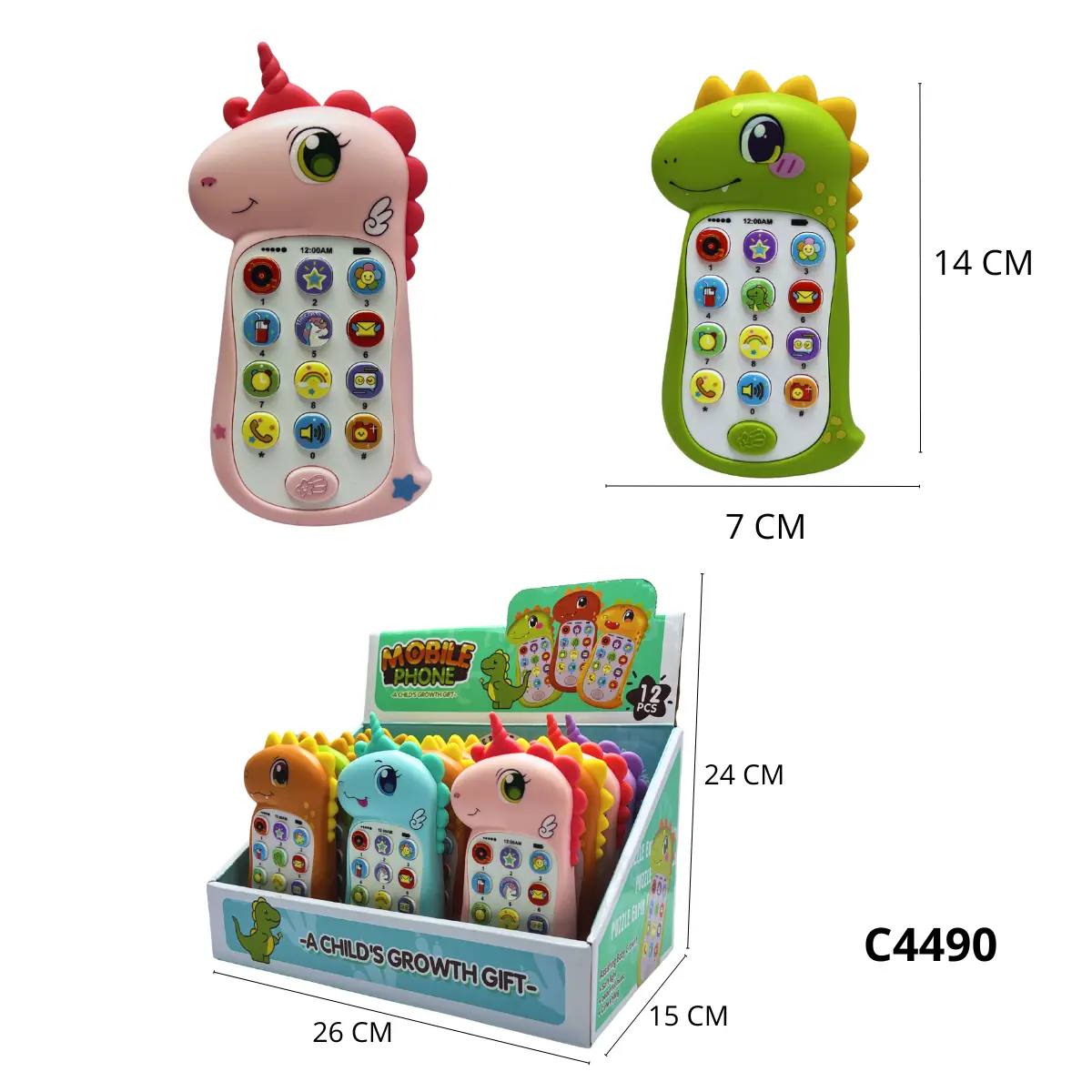 TELEFONO DIDACTICO DINO/ UNICORNIO C4490